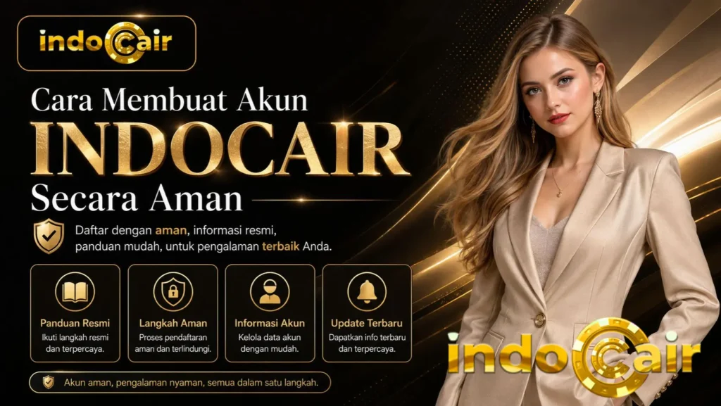 Pengguna mengikuti langkah membuat akun INDOCAIR secara aman
