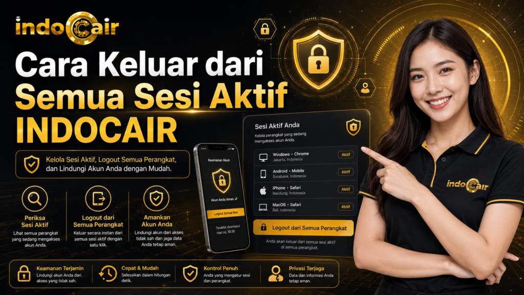 Cara keluar dari semua sesi aktif INDOCAIR untuk keamanan akun