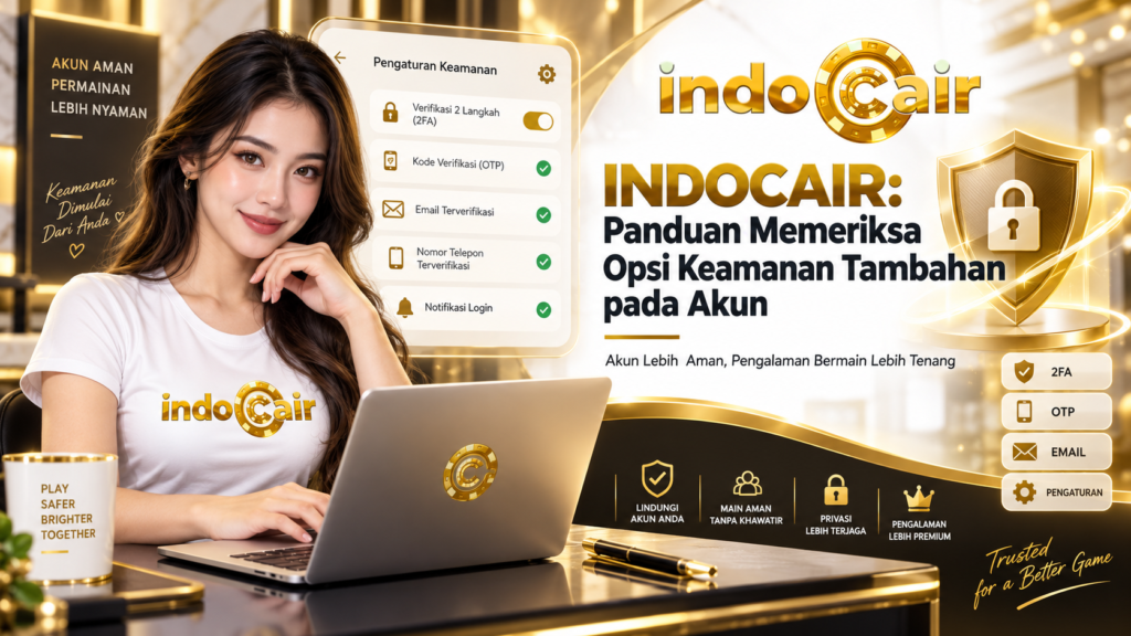 Panduan memeriksa opsi keamanan tambahan pada akun INDOCAIR